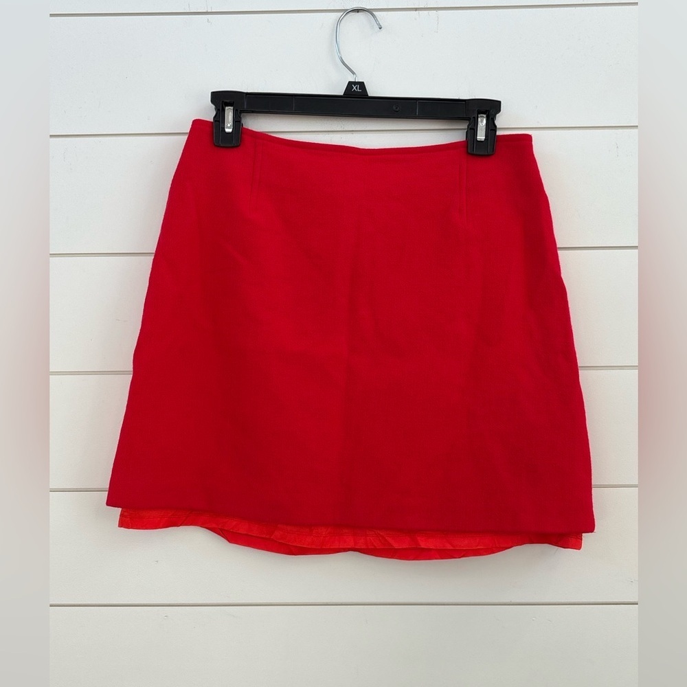 Vintage Gruppo Americano Women's Red Mini Skirt